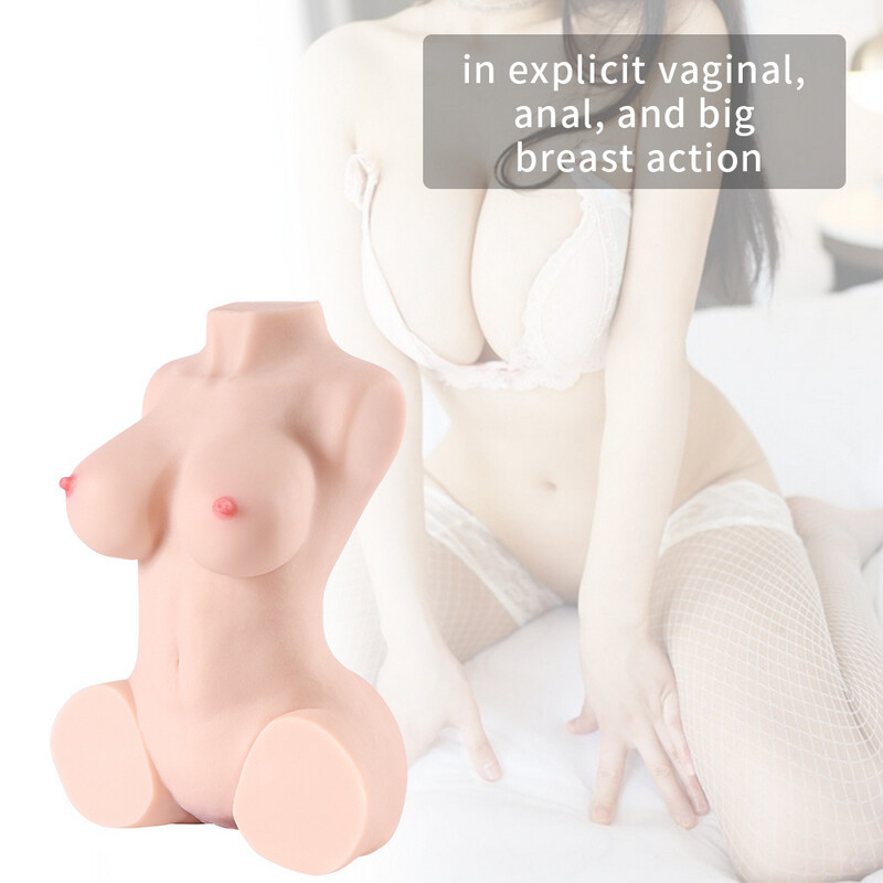 4.3kg Bambole Sessuali Realistiche Per Adulti In Formato 3d, Masturbatore Maschile A Mezzo Corpo Con Vagina E Ano