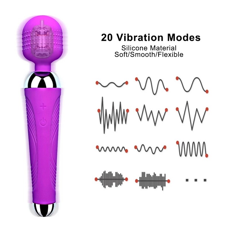 Wireless Dildos Av Vibrator Magic Wand Per Donne Stimolatore Del Clitoride Ricaricabile Usb Massaggiatore Giocattoli Sessuali Per Adulti Muscolari